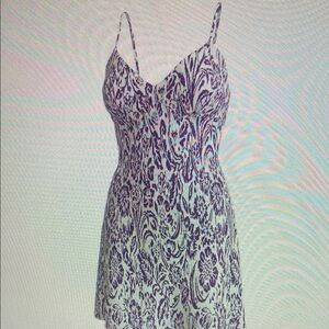 Floral Purple and White Women's Dress